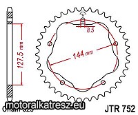 JT JTR752.45 hátsó lánckerék (1 db)