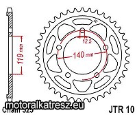 JT 115-581-44 hátsó lánckerék