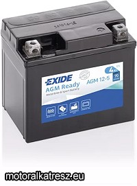 Exide AGM 12-5 akkumulátor (360°-ban forgatható, YTX5L-BS, YTZ6S helyett)