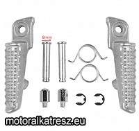 Biketec Első lábtartópár, ezüst BTFR001