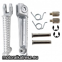 Biketec Első lábtartópár, ezüst BTFR049