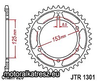 JT JTR1301.40 hátsó lánckerék