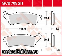 TRW Lucas MCB705SH fékbetét