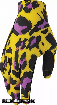 Thor SPORTMODE Cheetah fekete-sárga-lila cross/enduro/nyári kesztyű XS