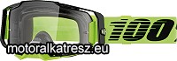 100% Armega UV-sárga-fekete védőszemüveg víztiszta lencsével (cross/enduro/ATV/quad)