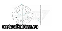 JT 115-566-44 hátsó lánckerék