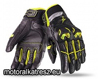 Seventy Degrees SD-N32 bőr nyári kesztyű extra szellőzővel fekete-sárga XL (1 pár)